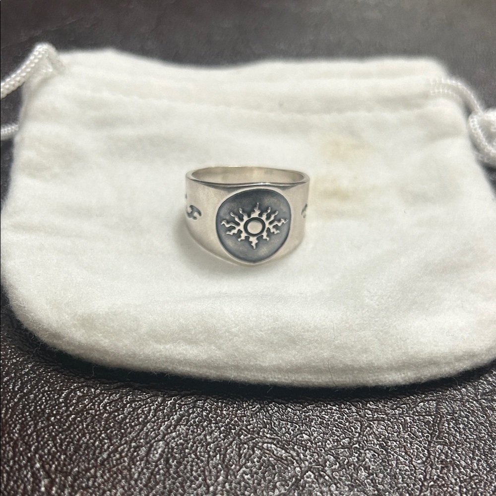 Silver Sunburst Men's Ring